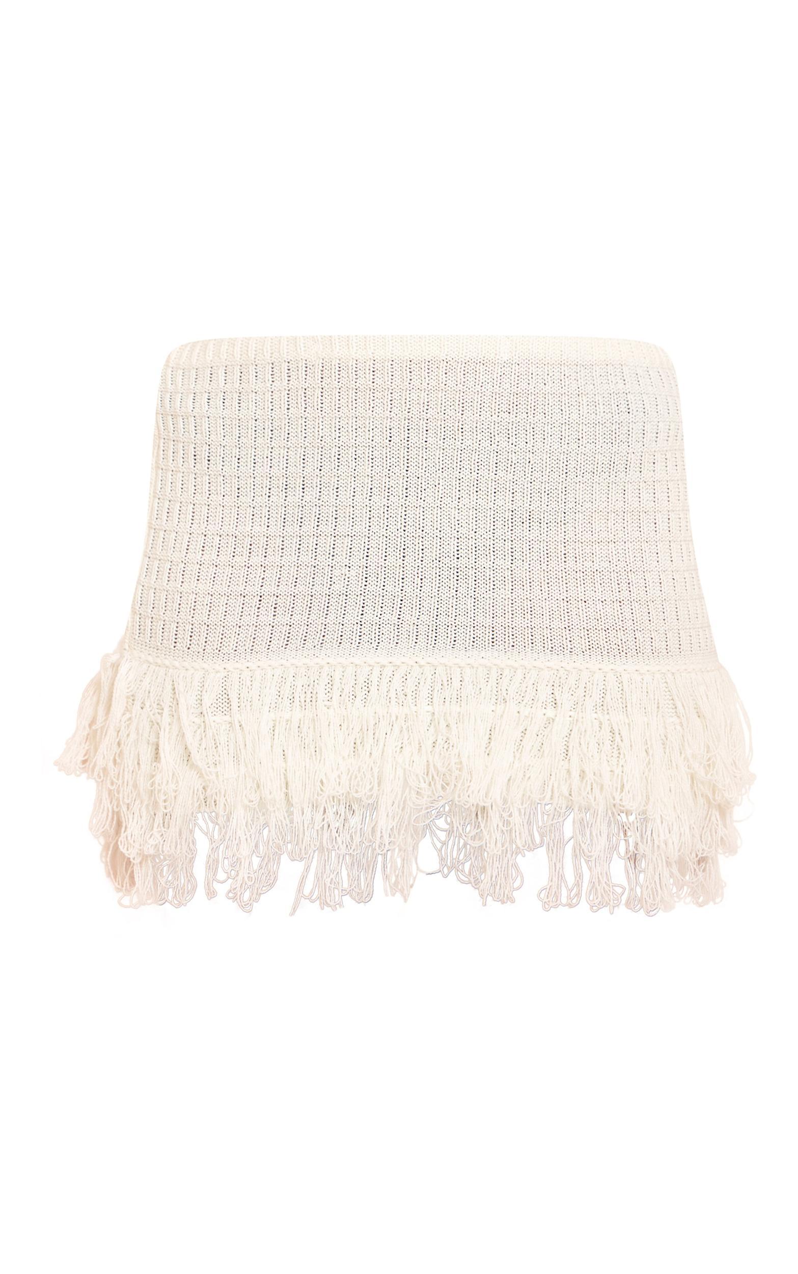 Cream Loop Knit Mini Skirt Product Image