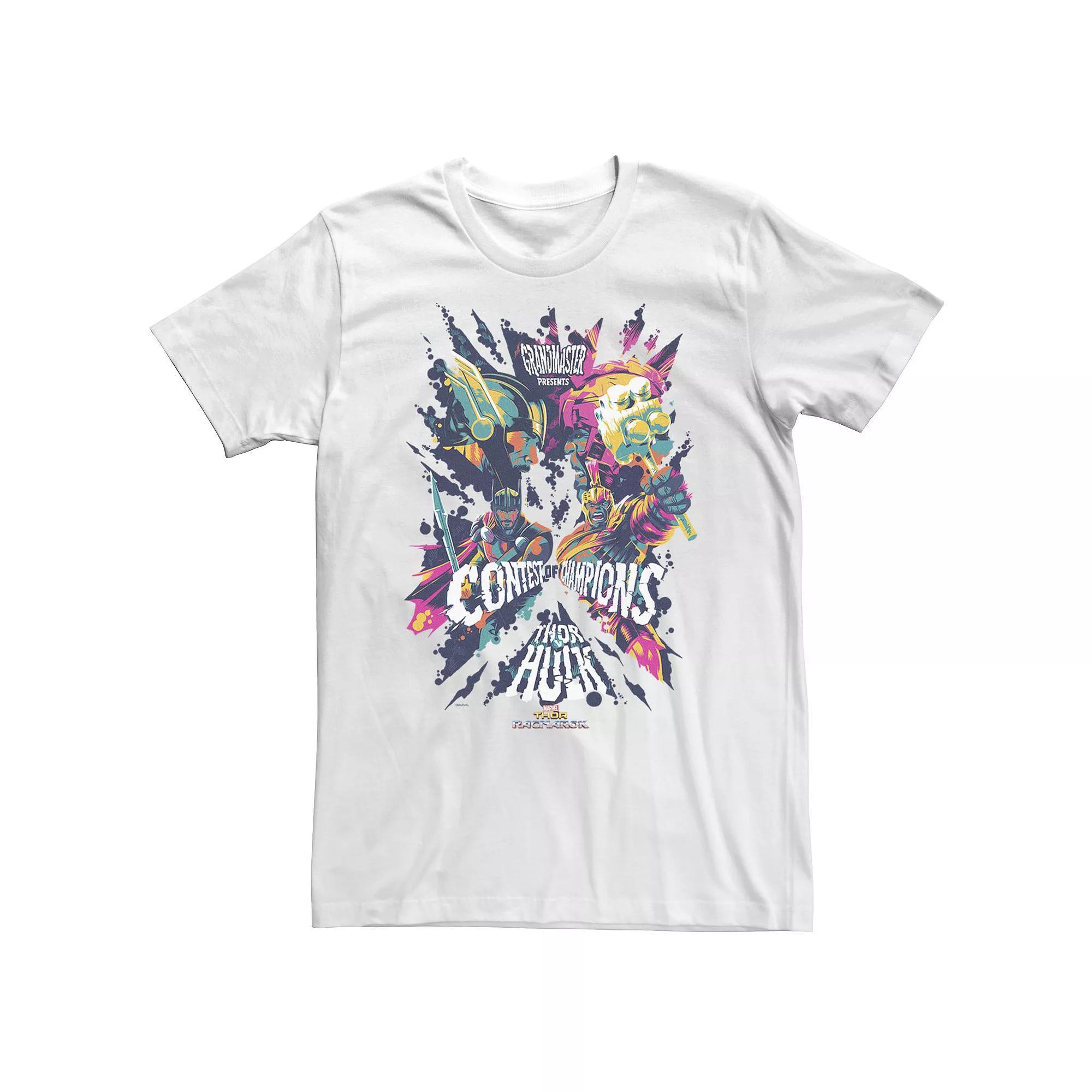 Big & Tall Marvel Thor Ragnarok Contest of Champions Tee, Men's, Size: 4XL Tall, White Product Image