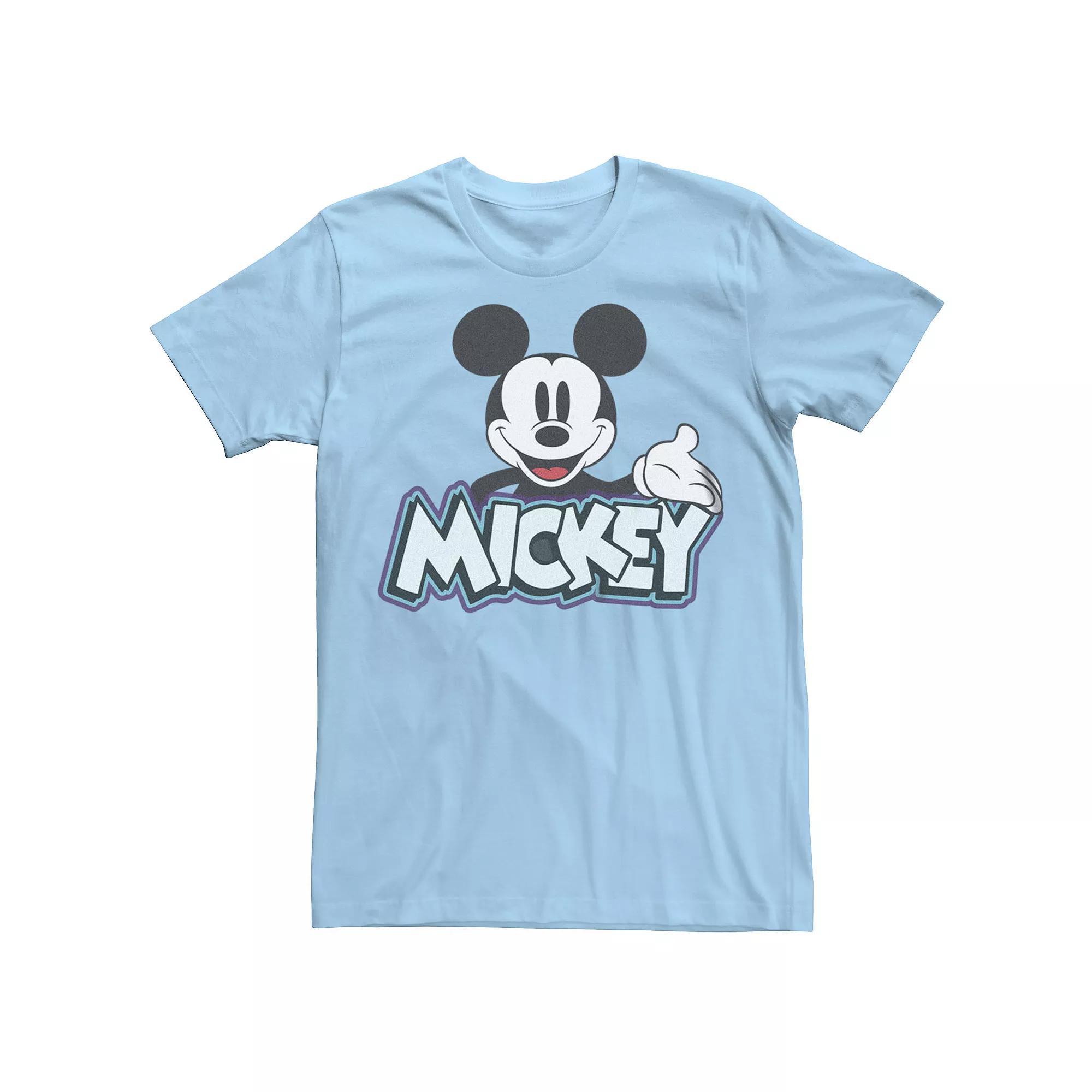 Disney's Mickey Mouse Name Title Men's Graphic Tee, Size: Large, Light Blue Product Image