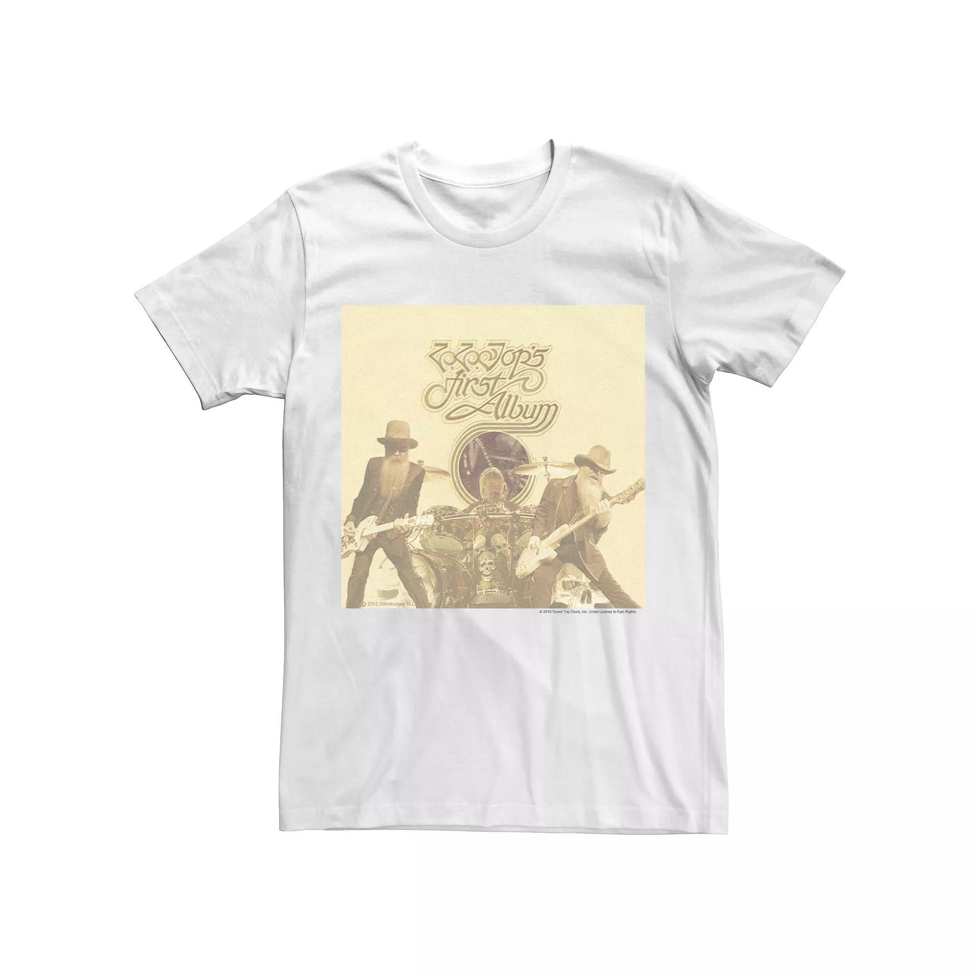 Men's ZZ Top First Album Vintage Poster Tee, Size: Small, White Product Image