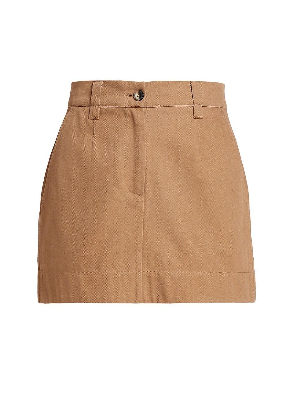 Womens Silas Cotton Gabardine Miniskirt Product Image