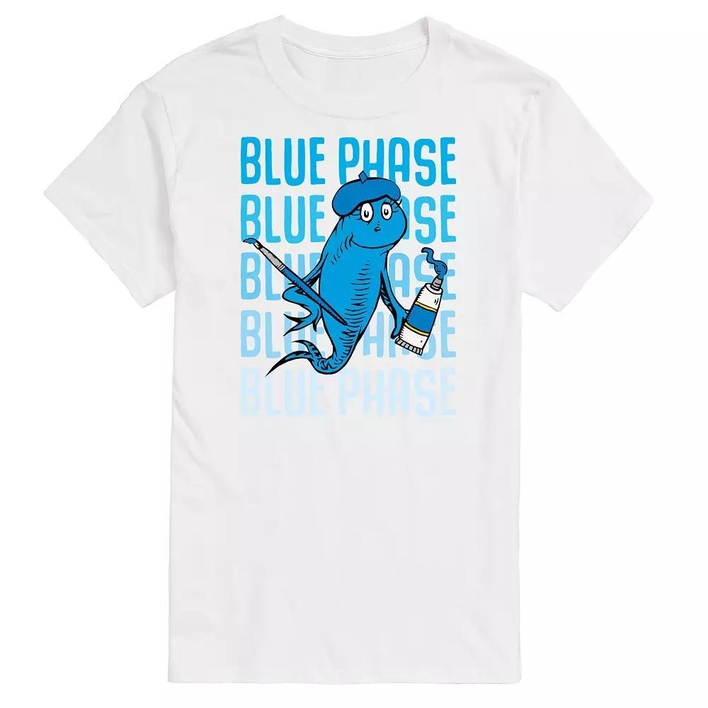 Big & Tall Dr Seuss Blue Fish Tee, Mens Product Image