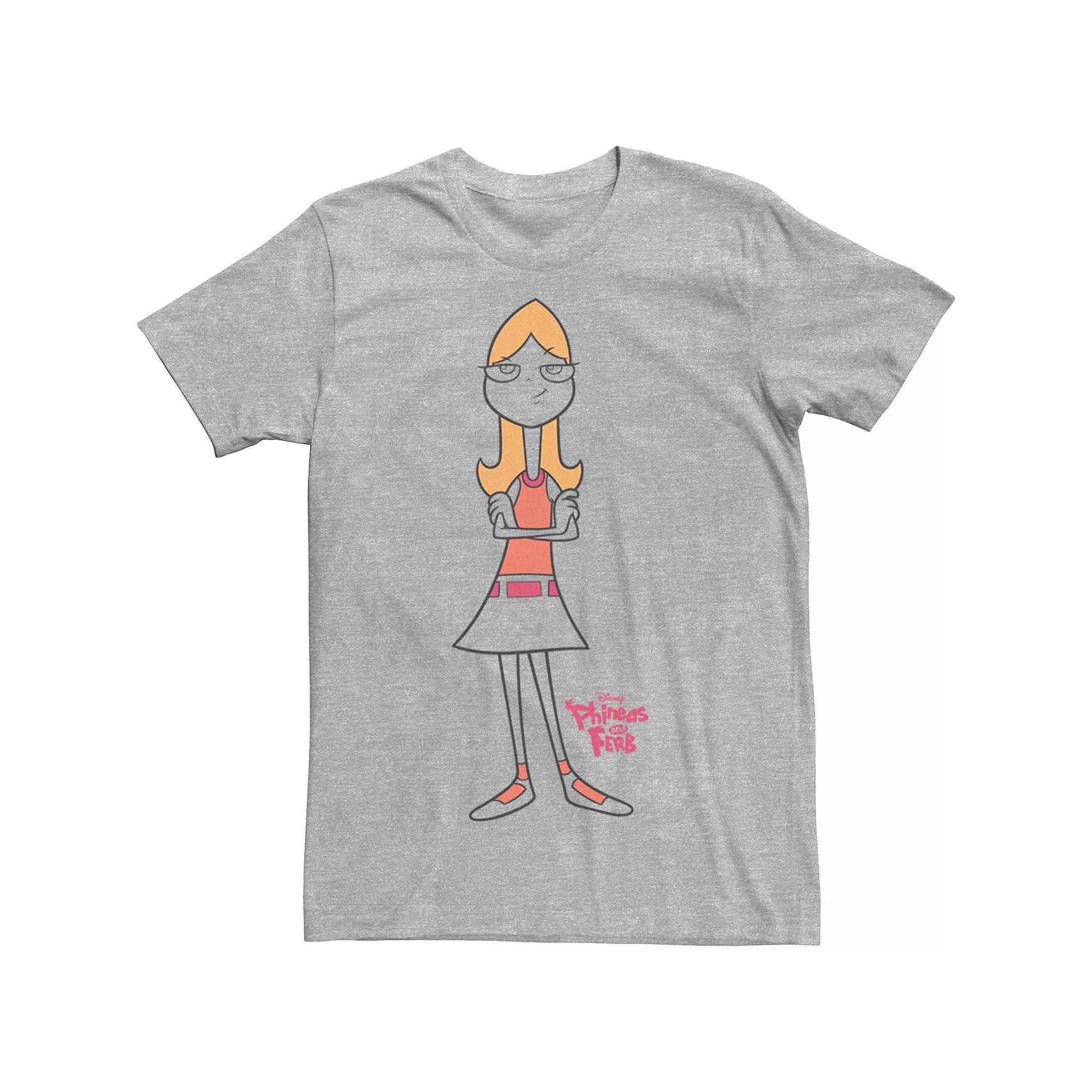 Disney's Phineas And Ferb Candace Line Art Men's Tee, Size: XXL, Athletic Grey Product Image