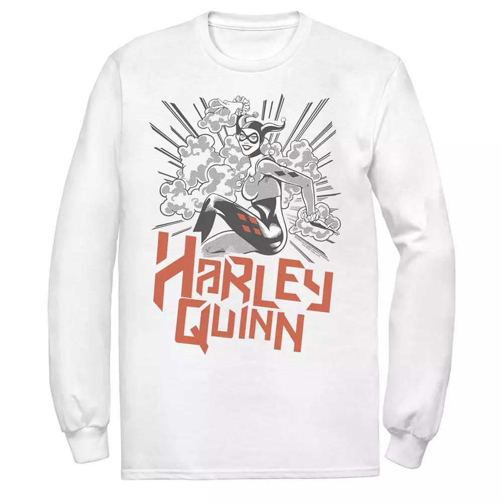 Men's DC Comics Harley Quinn Action Pose Tee, Size: Small, Athletic Grey Product Image