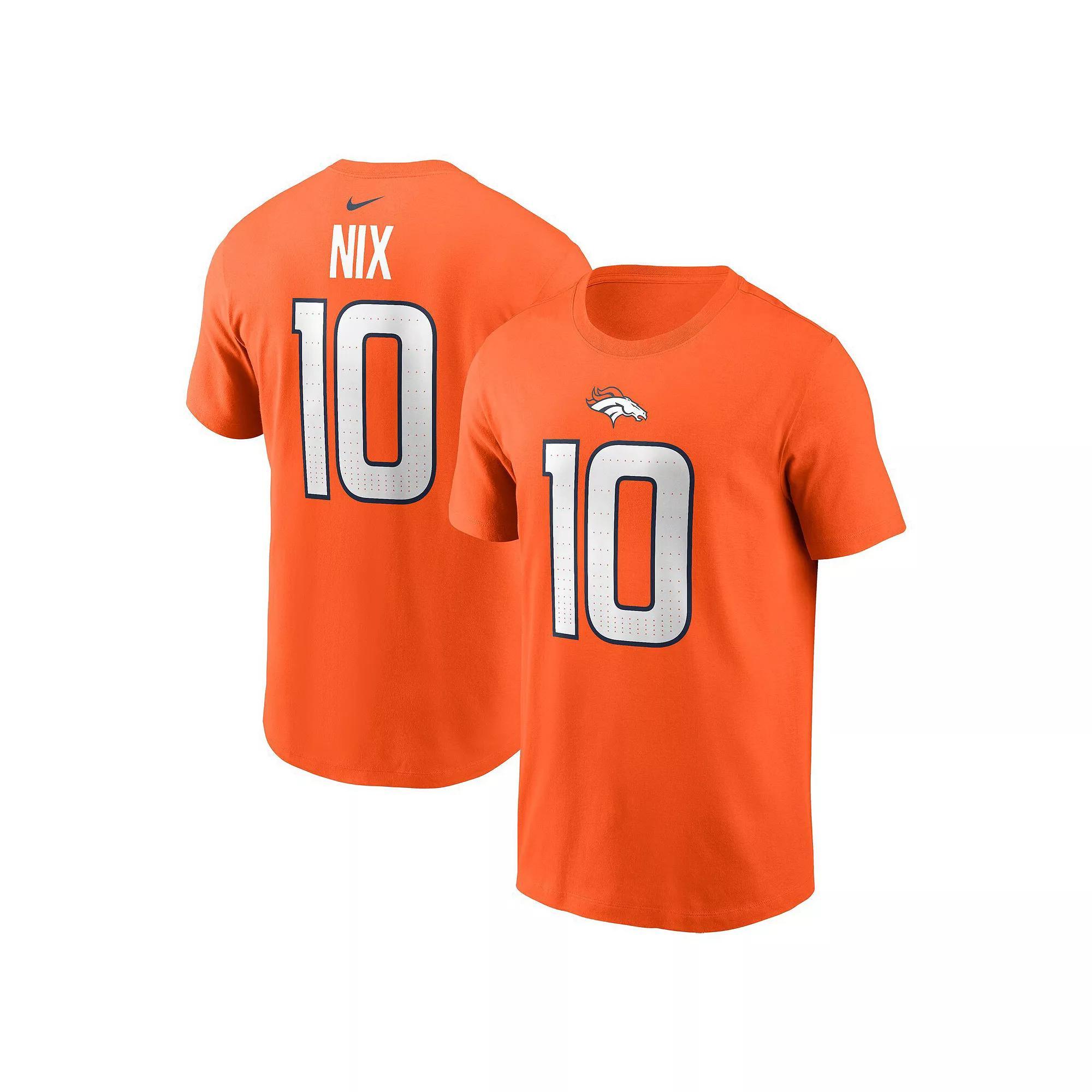 Men's Nike Bo Nix Orange Denver Broncos 2024 NFL Draft First Round Pick Name & Number T-Shirt, Size: 2XL Product Image