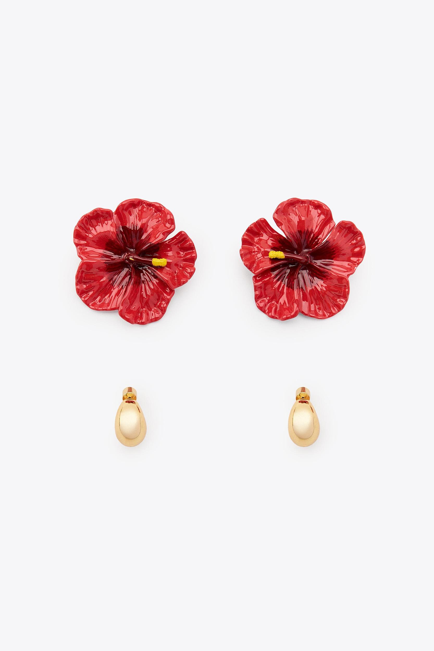 PACK OF FLOWER AND HOOP EARRINGS Product Image