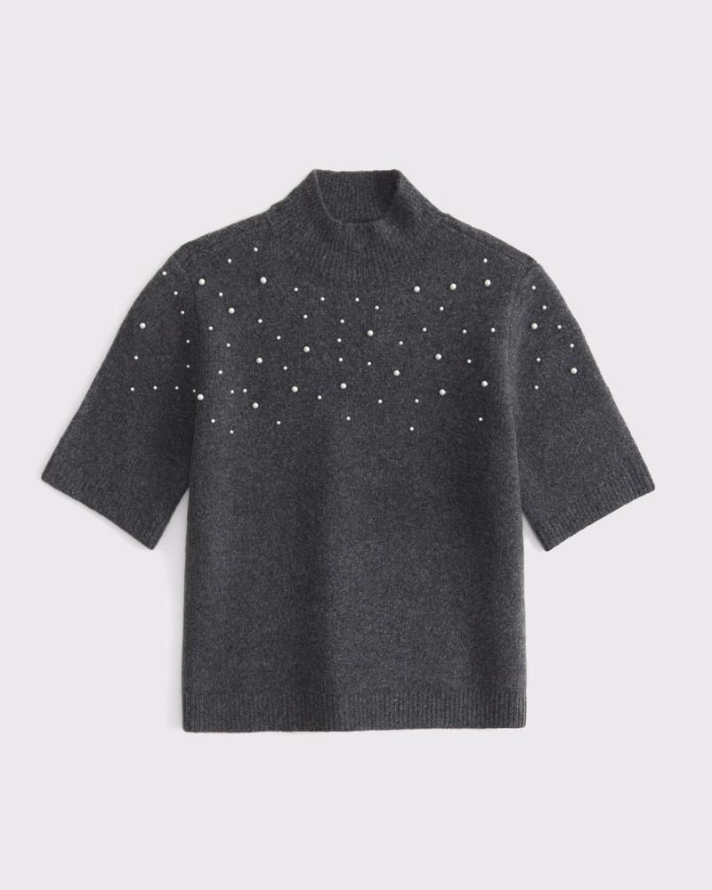 Lurex Mockneck Sweater Tee Product Image