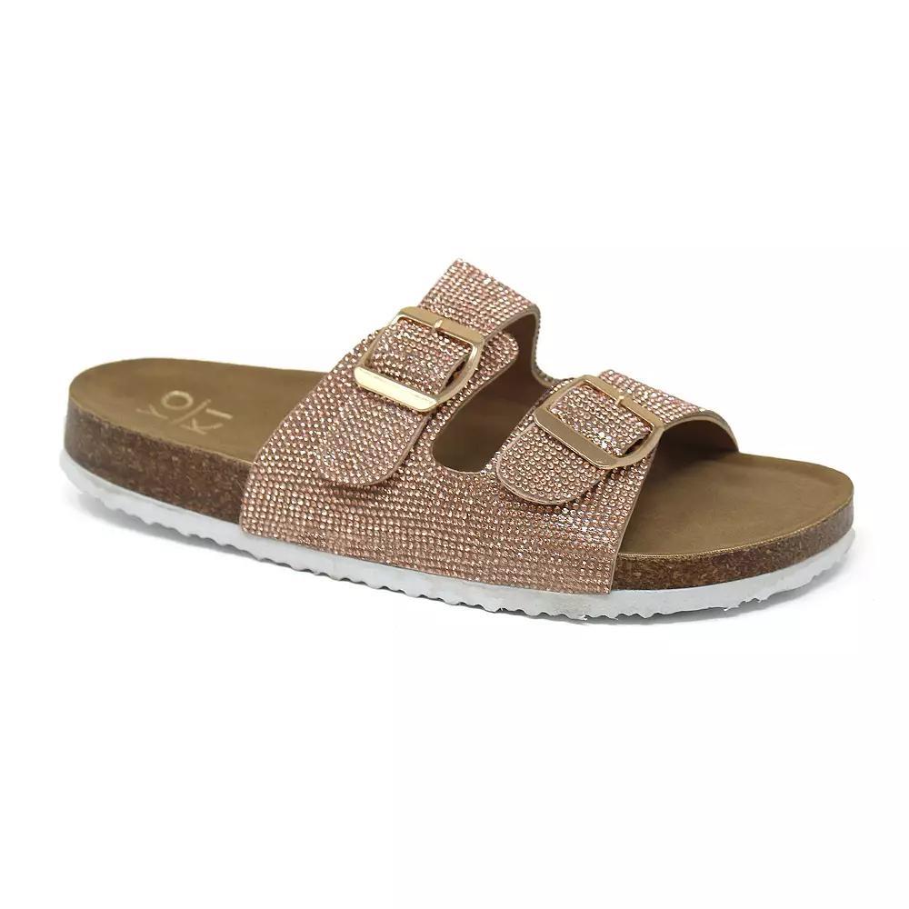 Yoki Gian 107 Women's Slide Sandals, Size: 8.5, Black Product Image