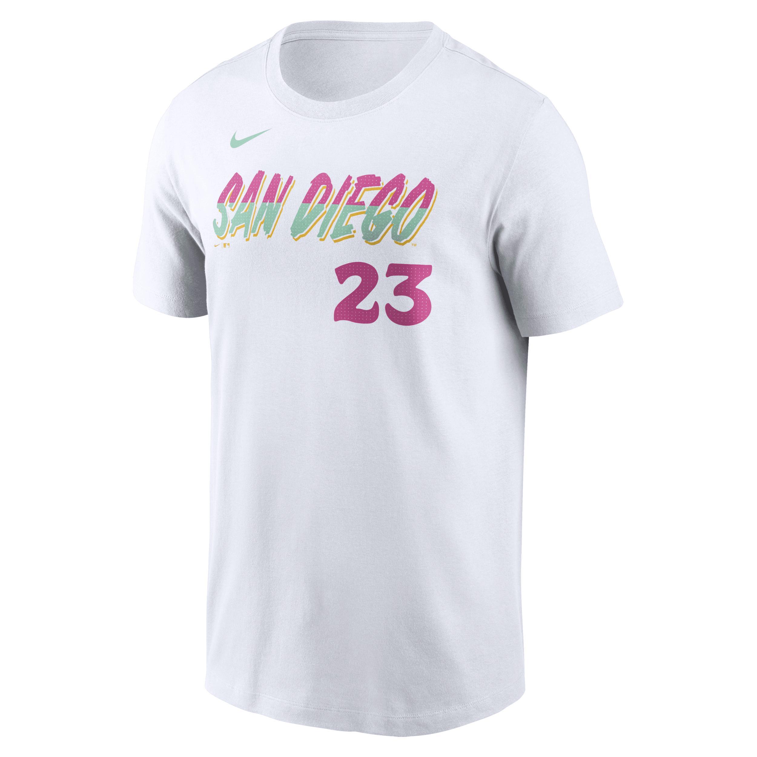 Mens Nike Fernando Tatis Jr. San Diego Padres City Connect Fuse Name & Number T-Shirt Product Image