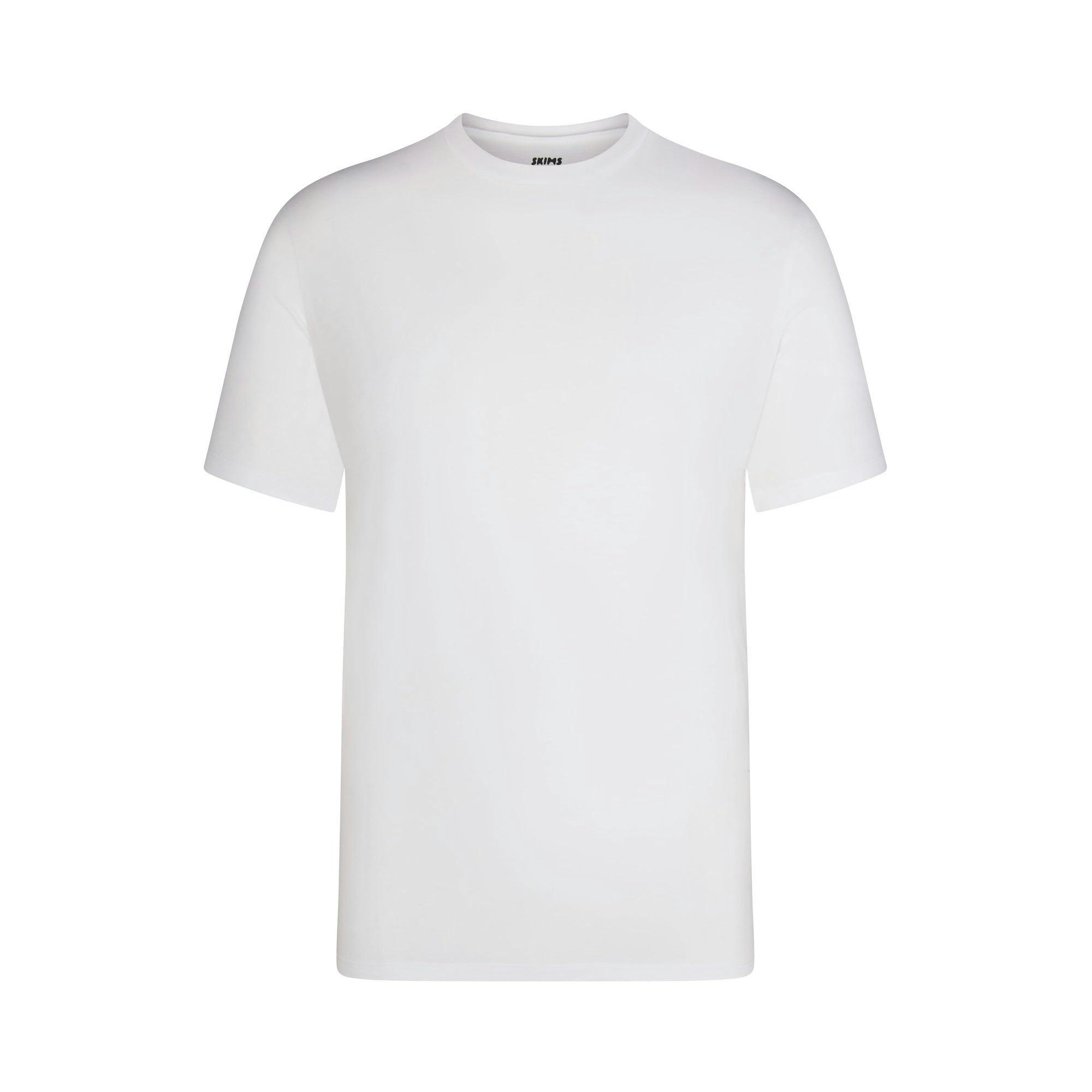 SKIMS BASICS MENS LIGHTWEIGHT T-SHIRT 3-PACK | CHALK Product Image