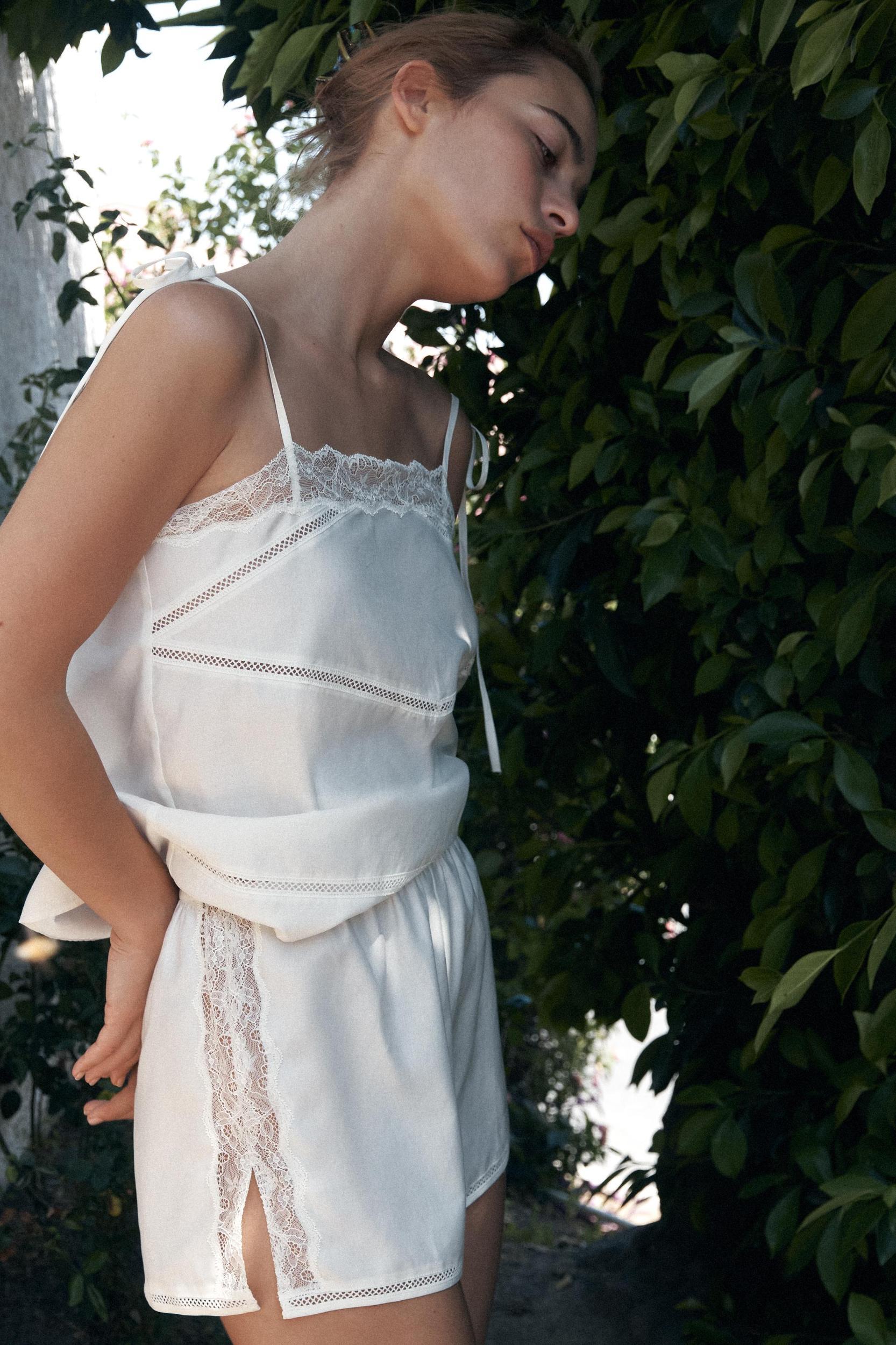 LACE LADDER STITCH TOP Product Image