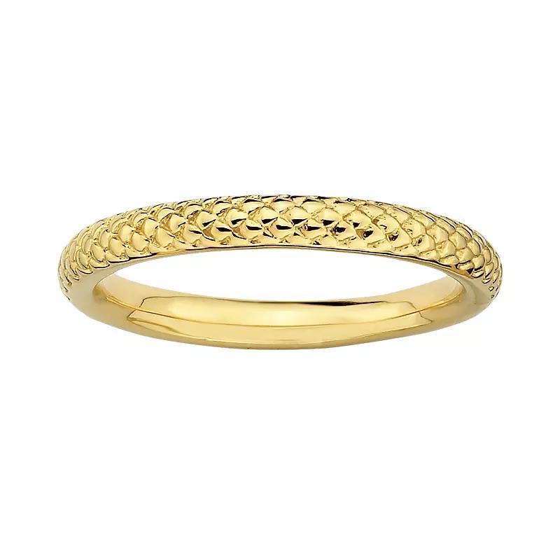 Stacks & Stones 18k Gold Over Silver Cable Stack Ring, Women's, Size: 5 Product Image