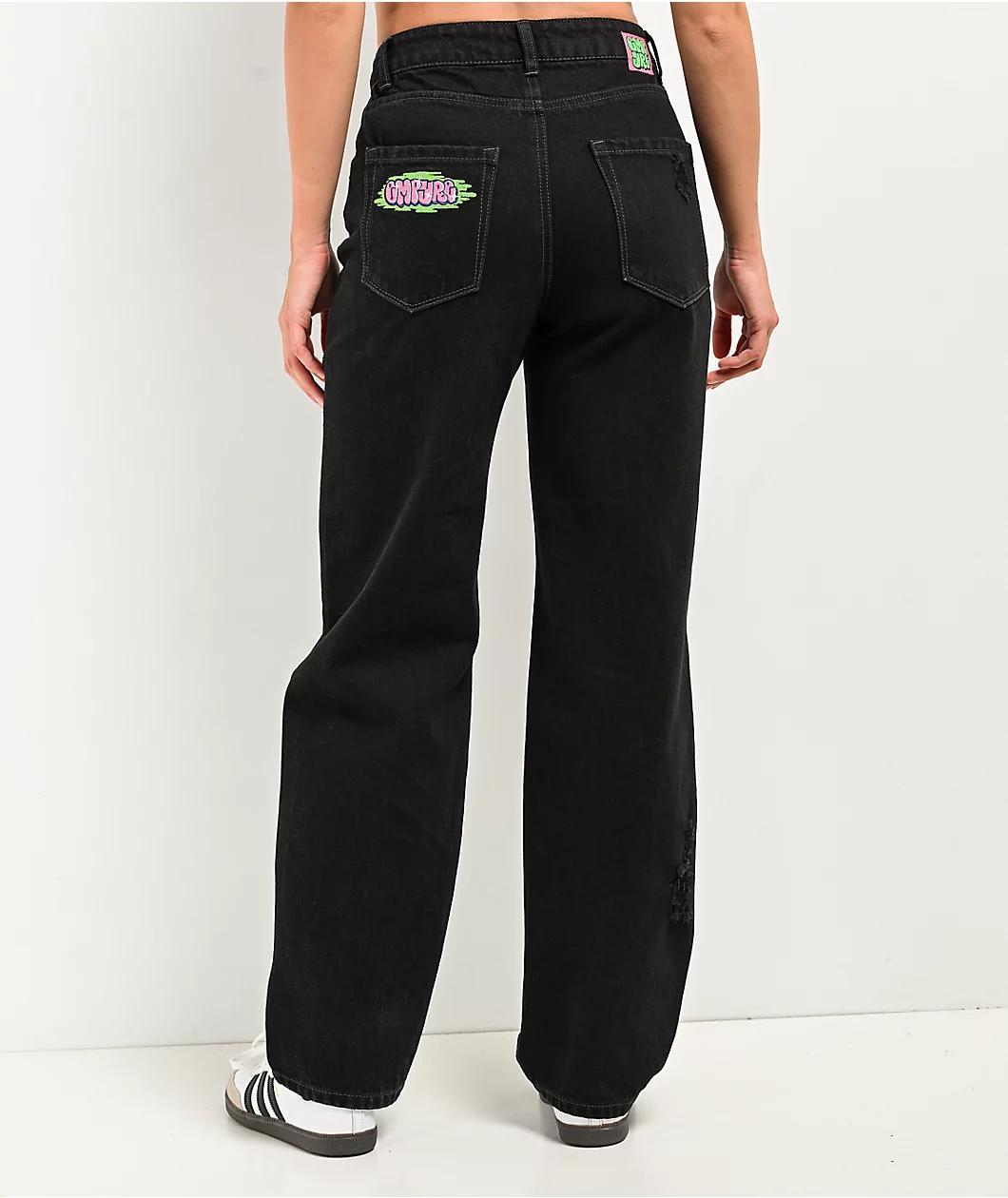 Empyre Tori Destroyed Sabbath Black Wash Skate Jeans Product Image