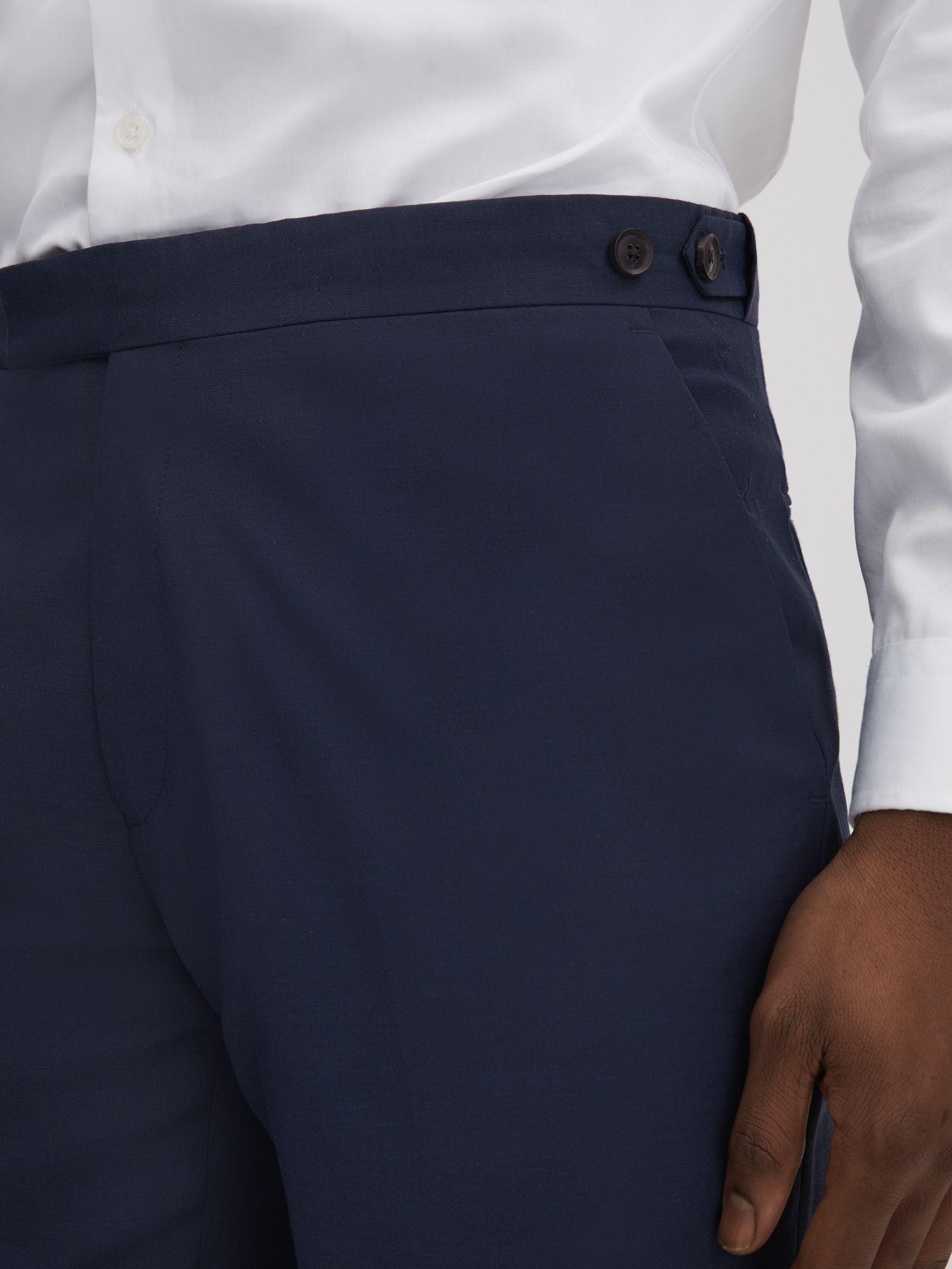 Destiny Navy Wool Side Adjuster Regular Fit Trousers Product Image