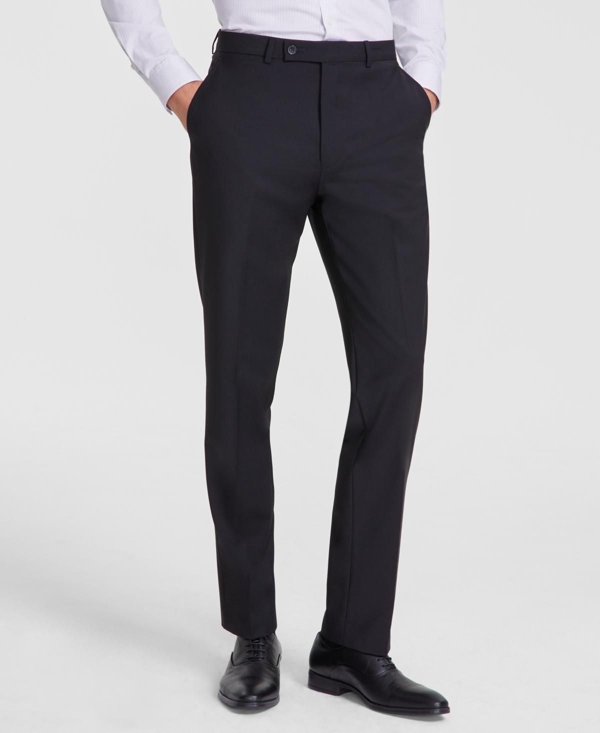 Calvin Klein Men's Slim Fit Heather Grey Suit Pants - Grey - 40W x 32L Product Image