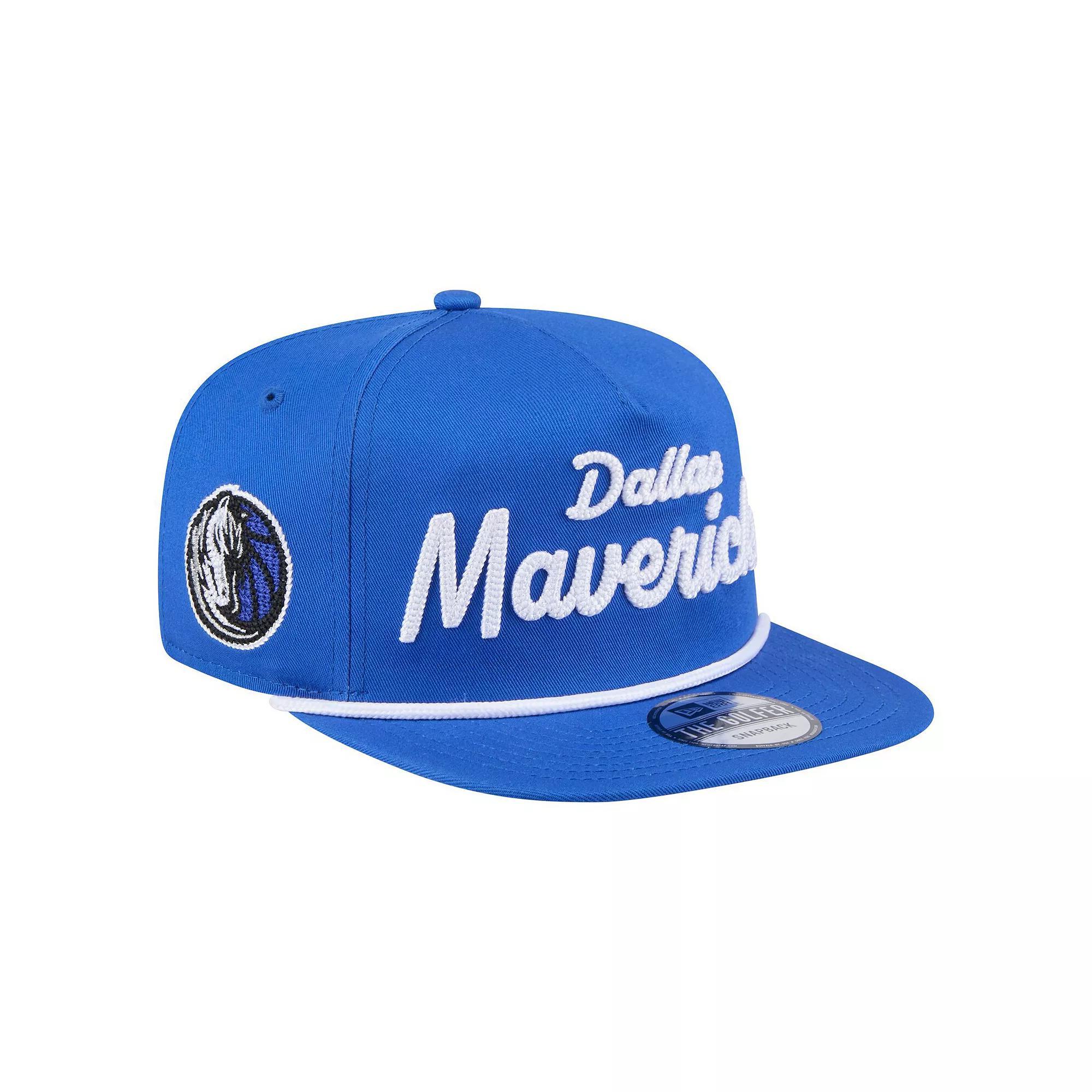 Men's New Era Blue Dallas Mavericks Team Text Golfer Snapback Hat Product Image