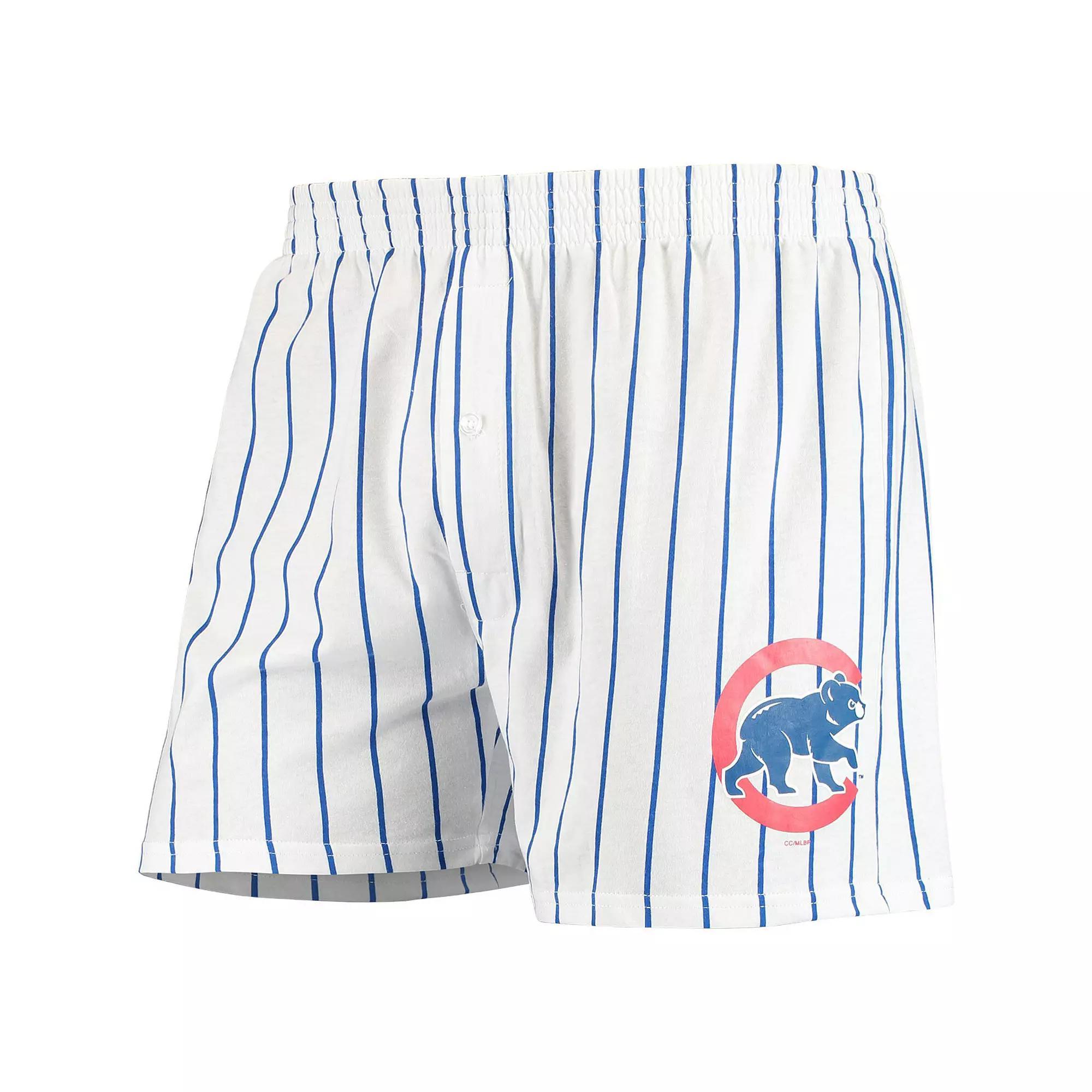 Men's Concepts Sport White Chicago Cubs Vigor Boxer Shorts, Size: 2XL Product Image