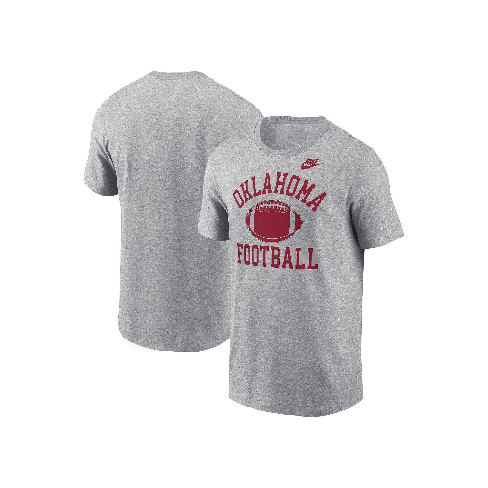 Men's Nike Heather Gray Oklahoma Sooners Legacy Football Icon T-Shirt, Size: 2XL, Grey Product Image