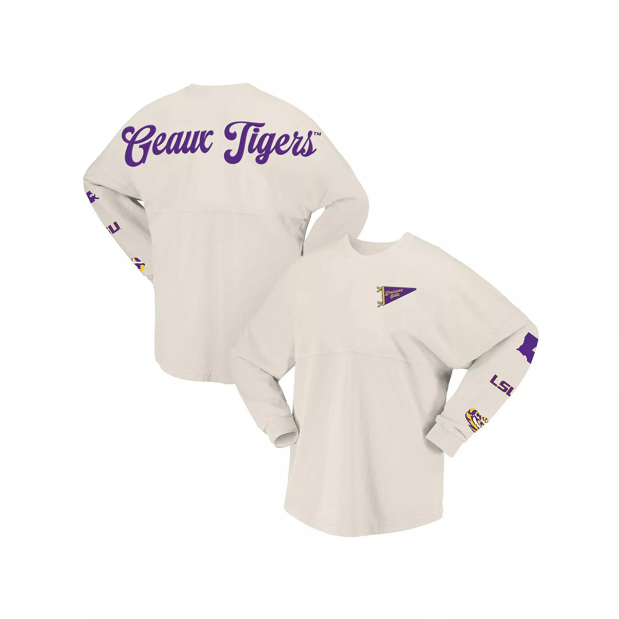 Women's Spirit Jersey Natural LSU Tigers Local Long Sleeve T-Shirt, Size: Small, Beige Product Image
