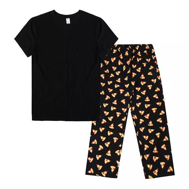 Mens PJs + PANCAKES Pajama T-Shirt & Bottle Print Pajama Pants Set Product Image