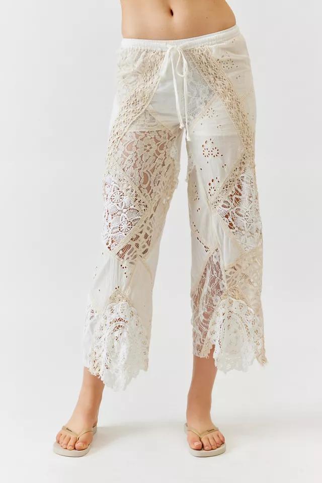 Kimchi Blue Heather Embroidered Lace Pull-On Pant Womens at Urban Outfitters Product Image