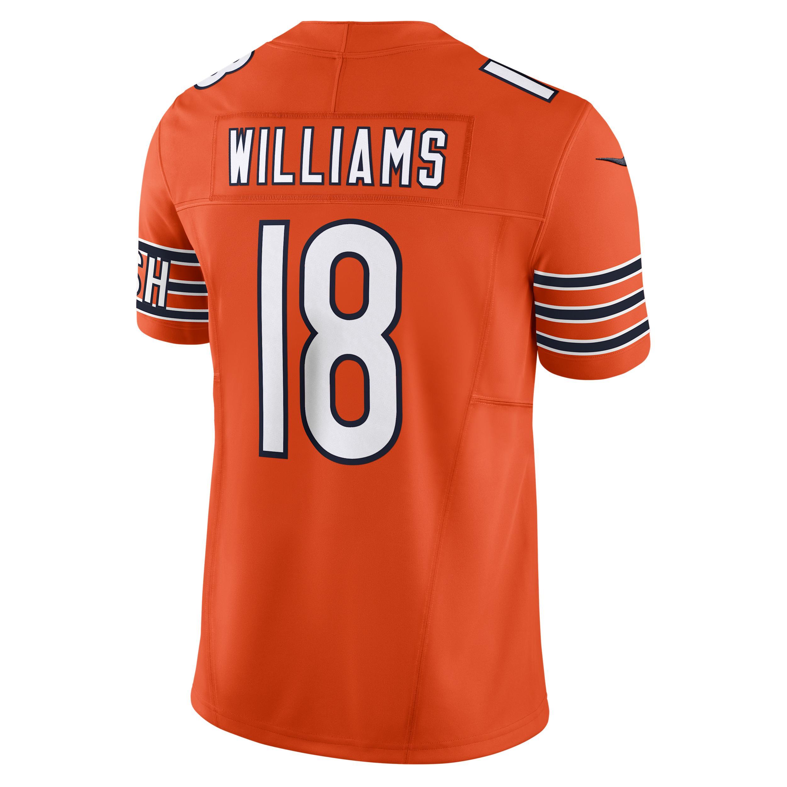 Men's Nike Caleb Williams Orange Chicago Bears Vapor F.U.S.E. Limited Jersey, Size: 2XL Product Image