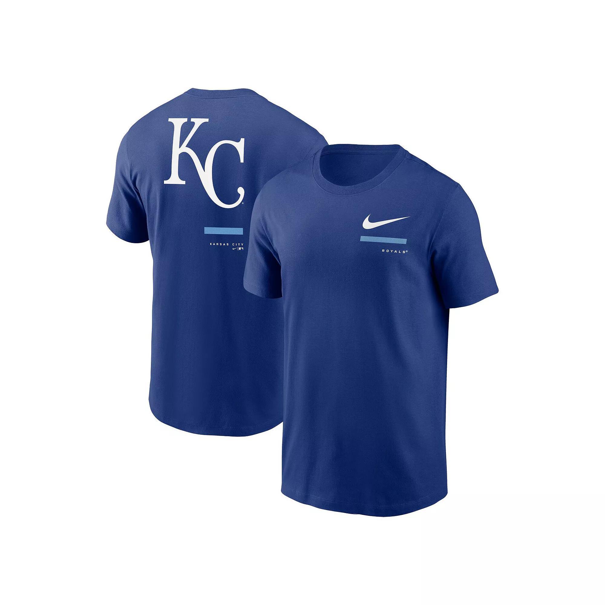 Men's Nike Royal Kansas City Royals Over the Shoulder T-Shirt, Size: XL, Blue Product Image