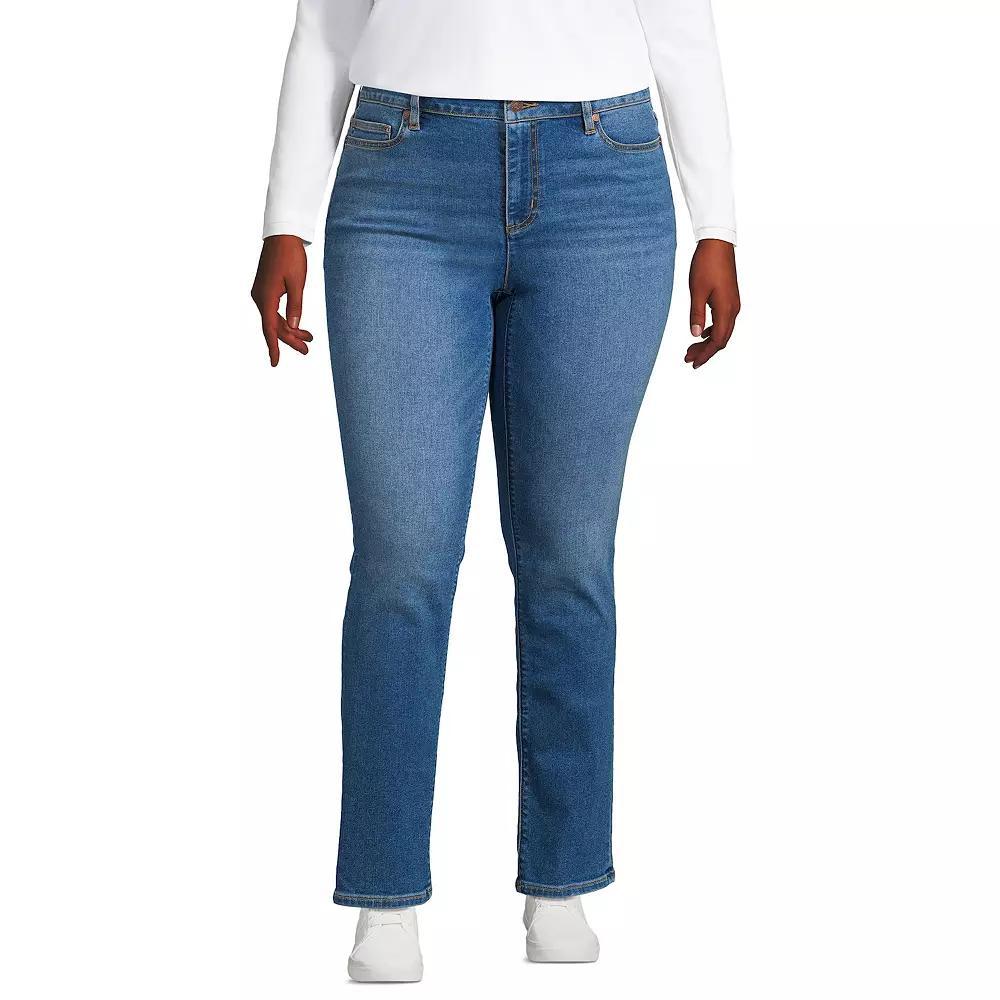 Plus Size Lands End Recover Straight-Leg Jeans, Womens Product Image