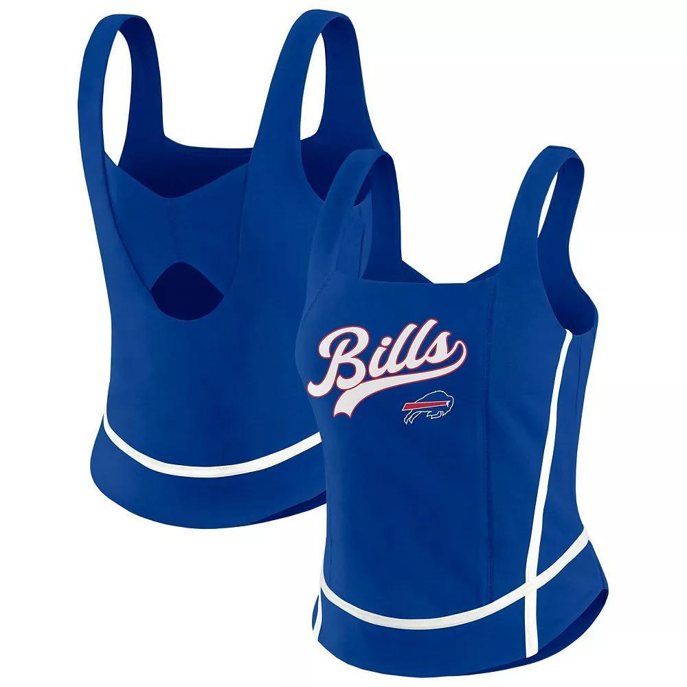 Women's WEAR by Erin Andrews Royal Buffalo Bills Square Neck Tank Top, Size: XS, Blue Product Image