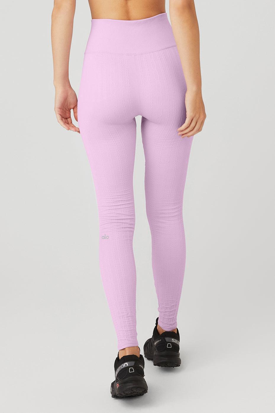 Alo Yoga | Semi-Sheer Seamless Cable Knit High-Waist Legging Product Image