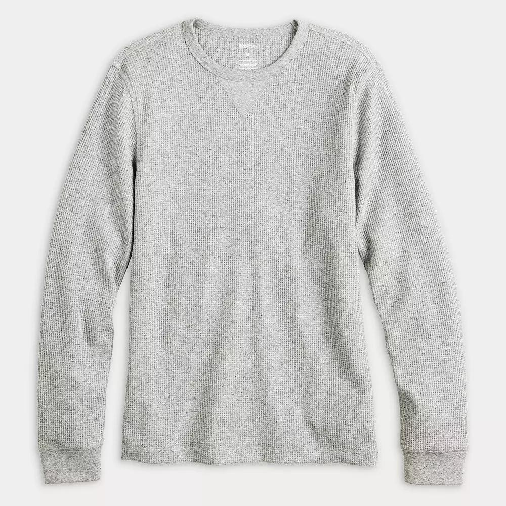 Men's Sonoma Goods For Life® The Essential Waffle Thermal Tee, Size: Small, Grey Grey Product Image