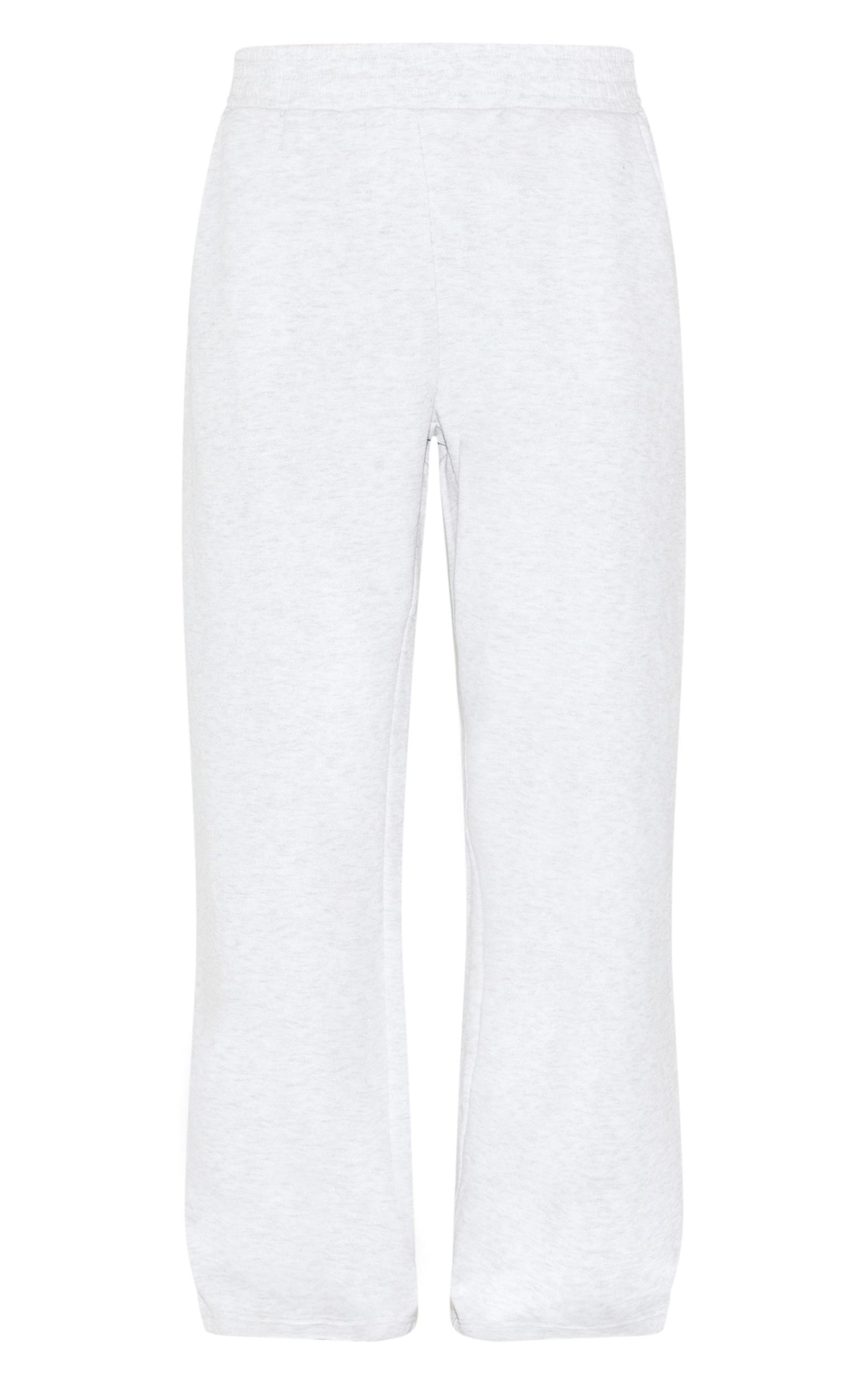 Ash Grey Wide Leg Pintuck Sweatpants Product Image