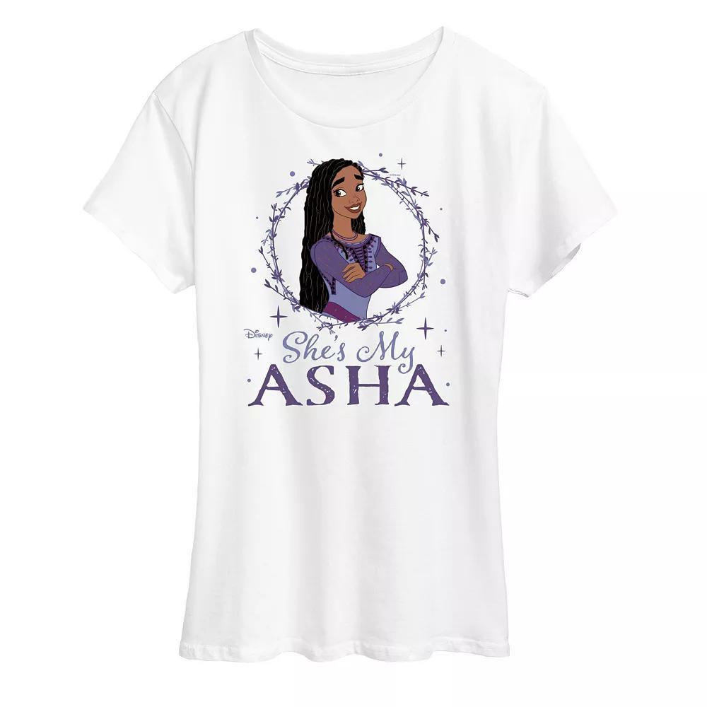 Disneys Wish Womens Shes My Asha Graphic Tee, Girls Product Image