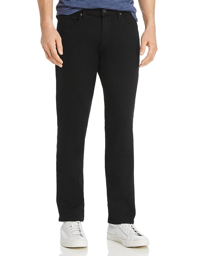 Paige Normandie Straight Fit Jeans in Black Shadow Product Image