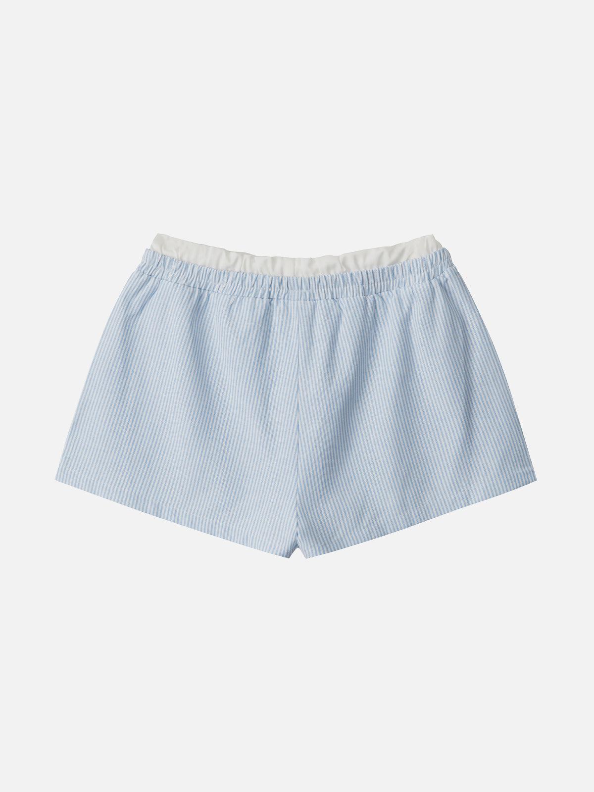 Aelfric Eden Stripe Double Waist Mini Shorts Female Product Image