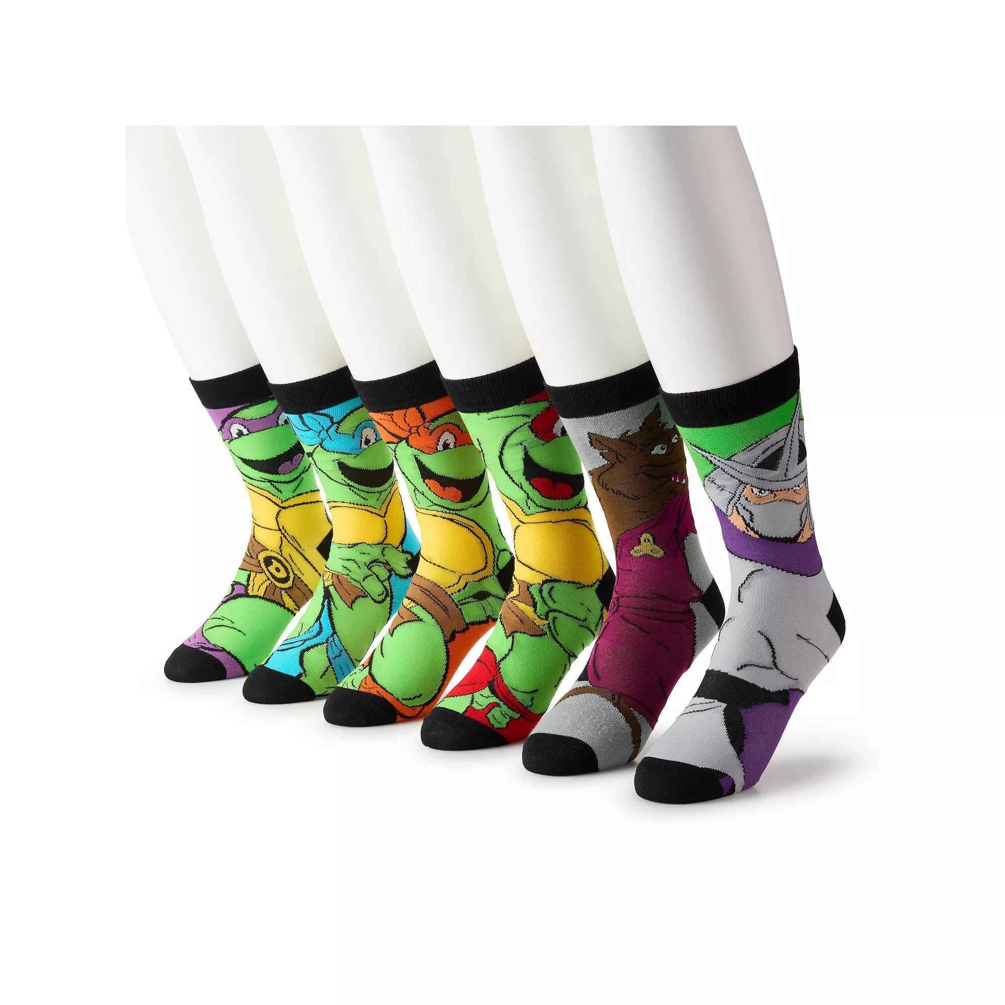 Men's Licensed Character 6-pack Variety Socks, Size: 10-13, Ninja Turtles Product Image