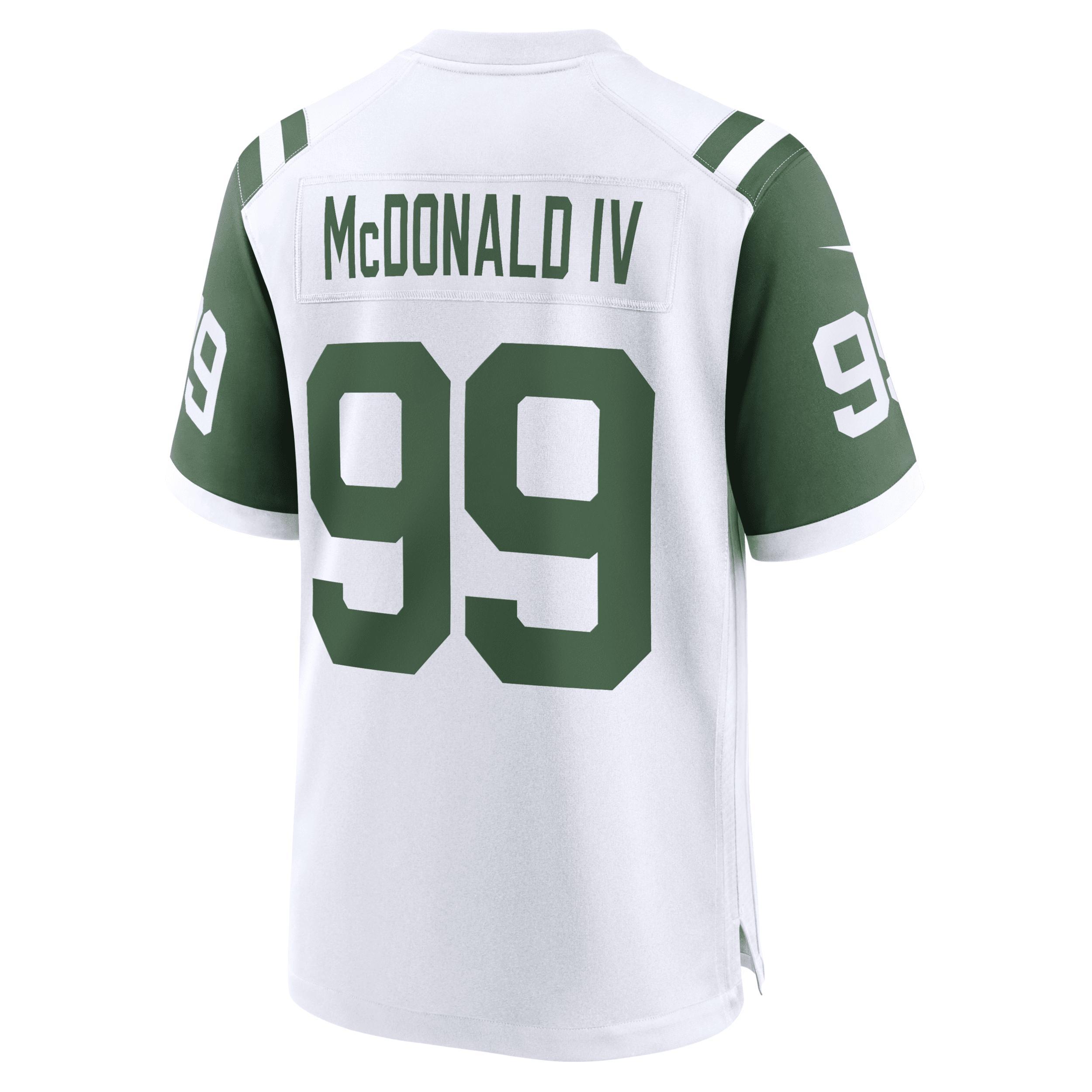 Men's Nike Will McDonald IV White New York Jets Classic Alternate Game Jersey, Size: Large Product Image