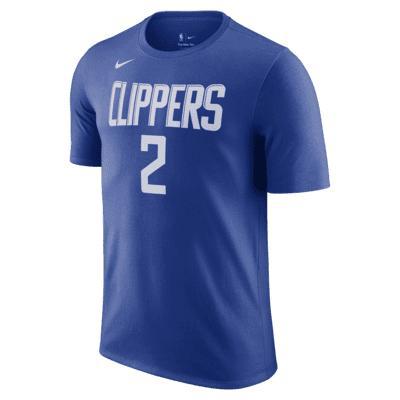 Men's Nike Kawhi Leonard Royal LA Clippers Icon 2022/23 Name & Number T-Shirt, Size: Large, Blue Product Image