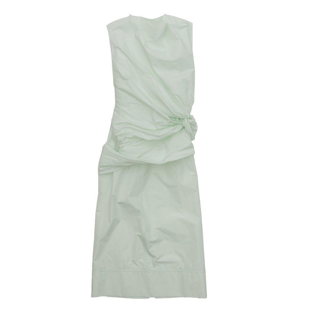 JIL SANDER Sleeveless Straight Midi Dress In Green Product Image