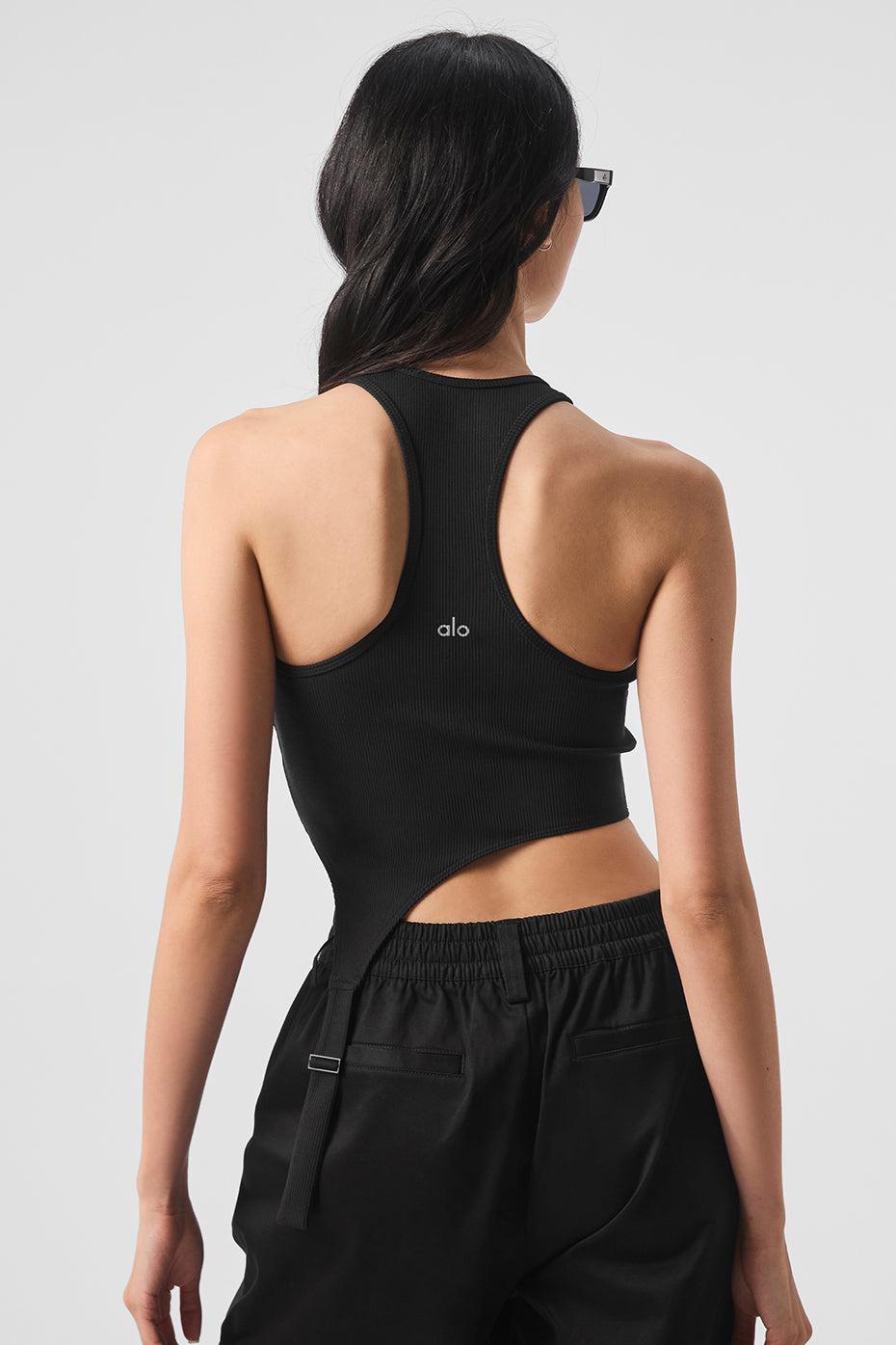 Alosoft Ribbed Revelation Tank - Black Product Image