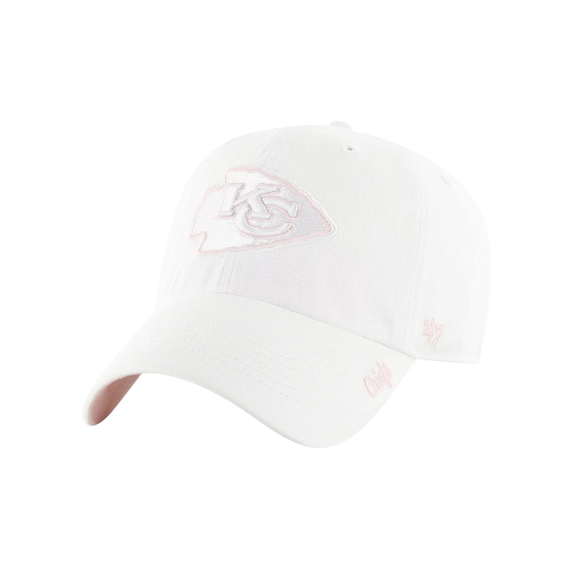 Women's '47 White Kansas City Chiefs Ballpark Cheer Clean Up Adjustable Hat Product Image