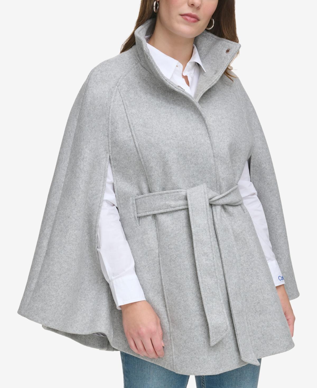 Calvin Klein Womens Double-Breasted Cape Coat Product Image