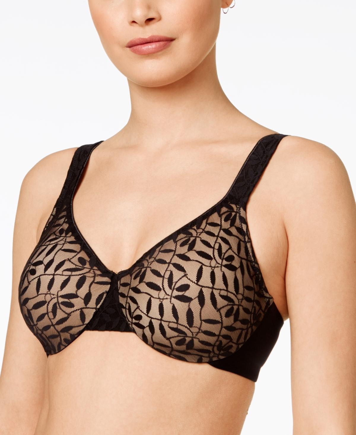 Olga® by Warner's® Sheer Leaves Lace Full-Figure Full-Coverage Minimizer Bra 35519, Women's, Size: 42 Dd, Butterscotch Product Image