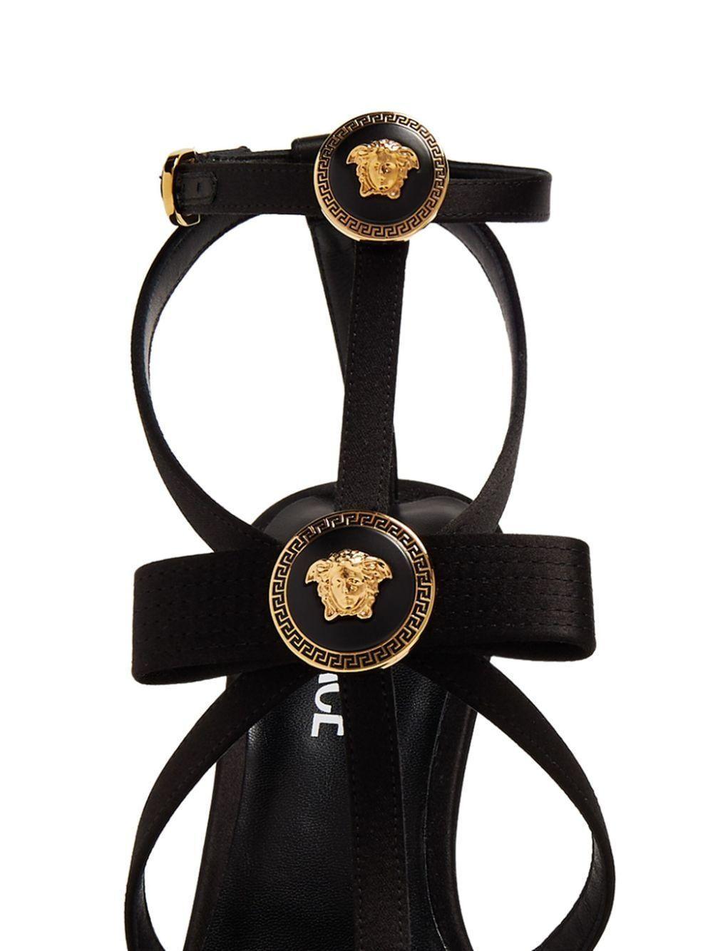 Gianni Ribbon 110mm satin sandals Product Image