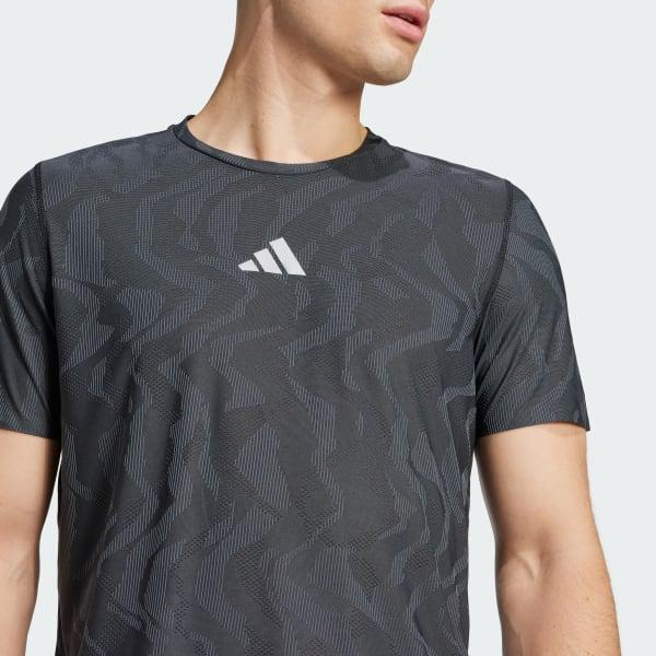 adidas Ultimate Running Engineered CLIMACOOL+ Tee Silver Green 2XL Mens Product Image