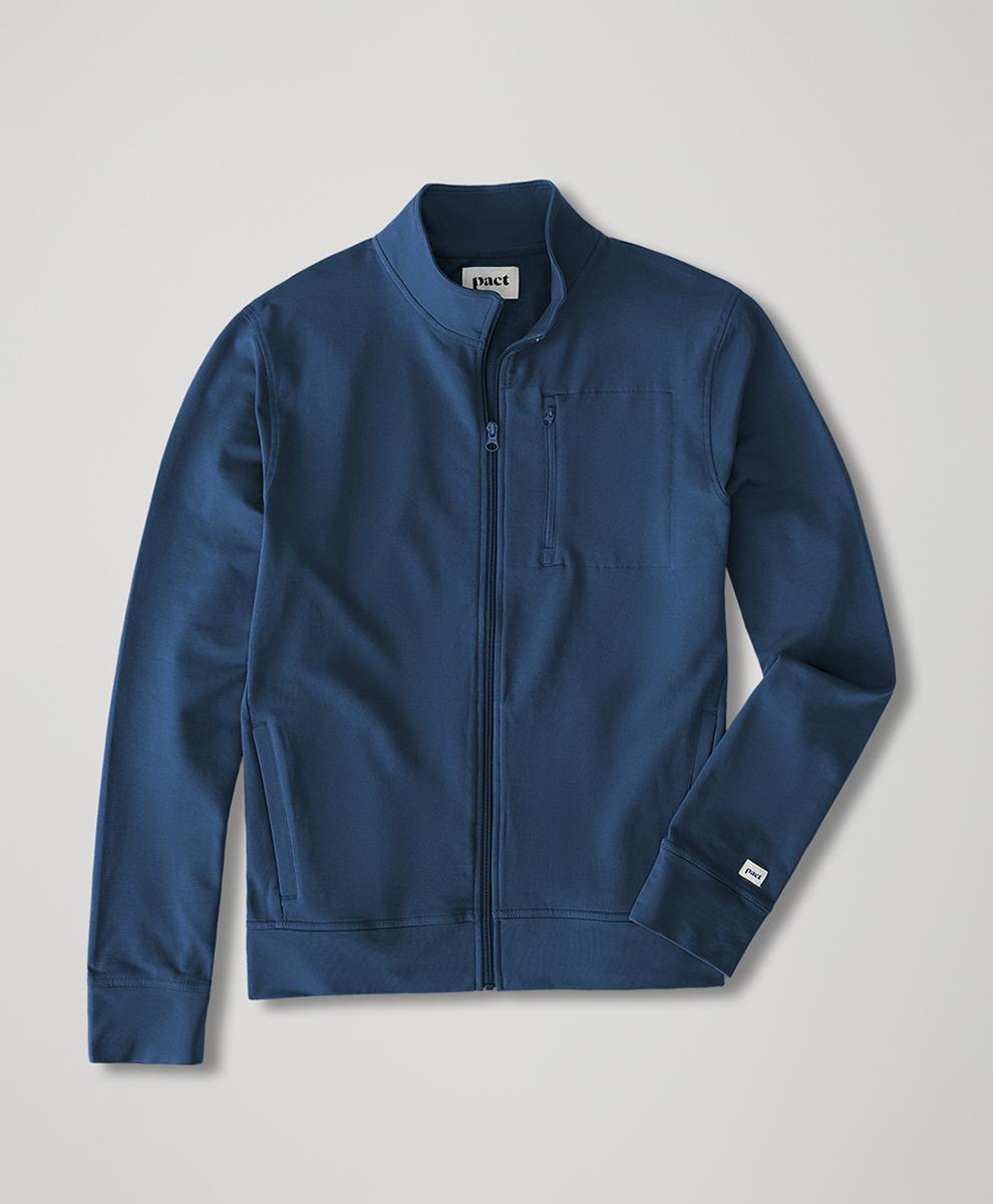 Organic Cotton Stretch French Terry Track Jacket Product Image