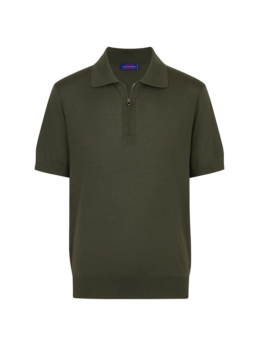 Mens Cashmere & Silk-Blend Polo Shirt Product Image