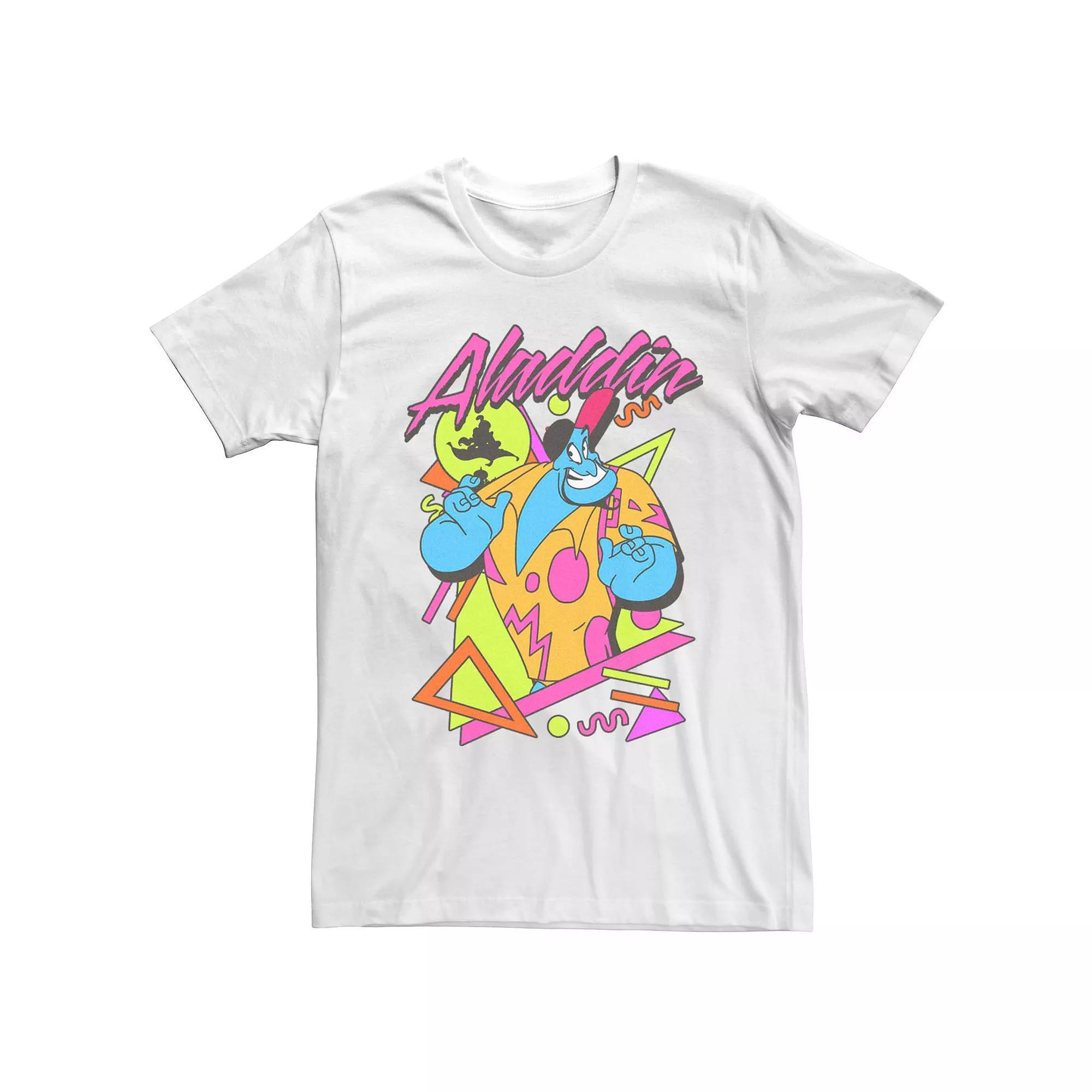 Disney's Aladdin Genie Men's Retro Poster Graphic Tee, Size: 3XL, White Product Image
