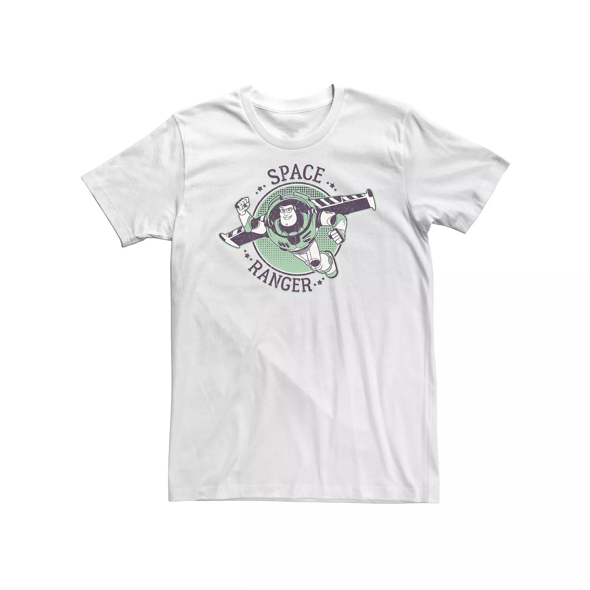 Big & Tall Disney / Pixar Story Buzz Lightyear Space Ranger Tee, Men's, Size: 5XL, White Product Image
