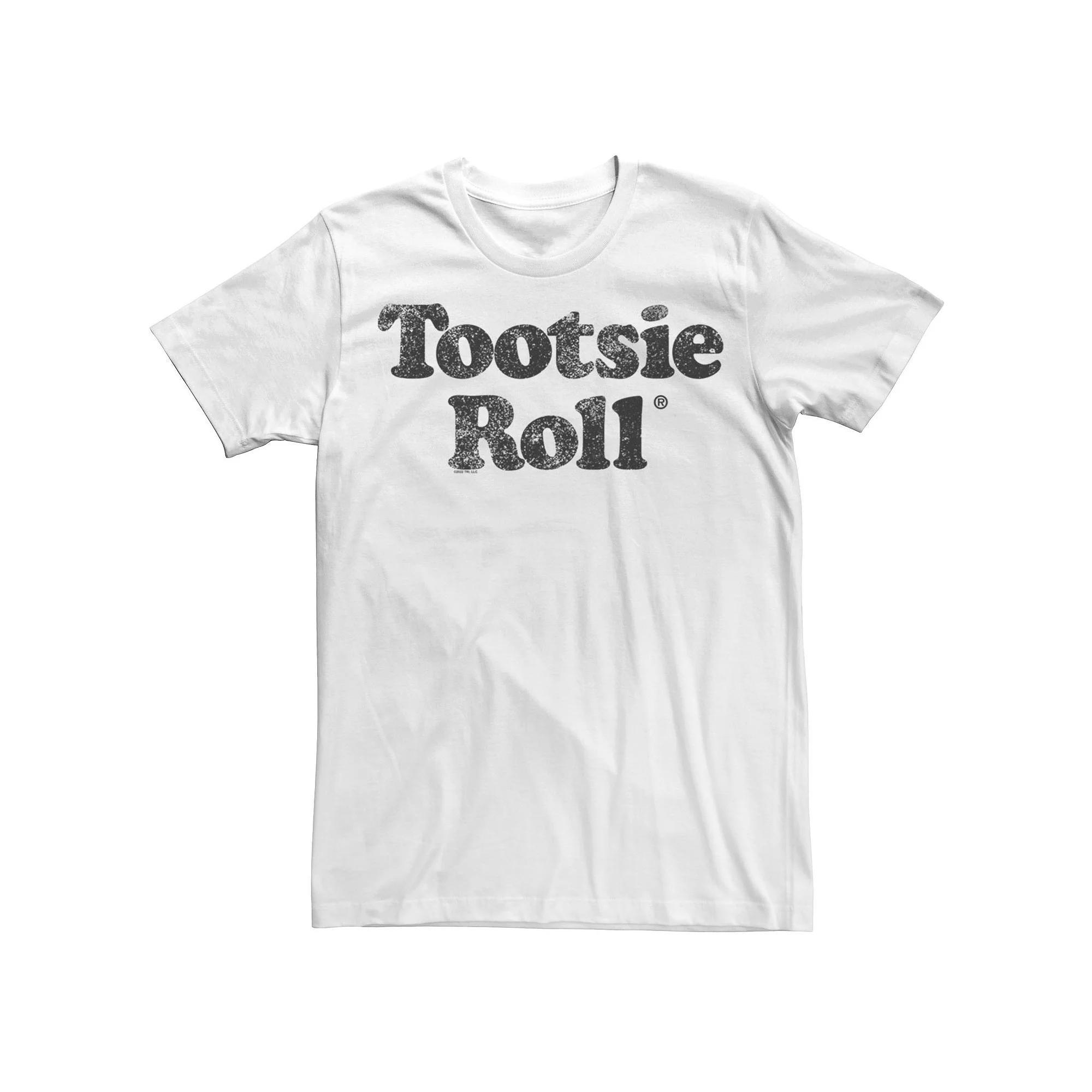 Men's Tootsie Roll Faded Logo Tee, Size: Large, White Product Image